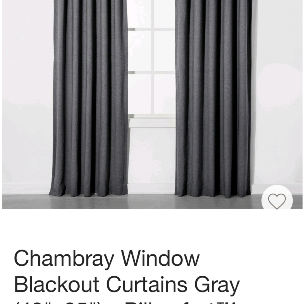 Pillowfort Chambray Blackout Curtain Panel
